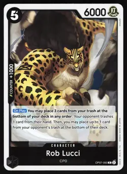 Rob Lucci (093) OP07-093 One Piece TCG Foil R NM - Image 1