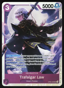 Trafalgar Law (069) OP05-069 One Piece TCG Foil SR NM - Image 1