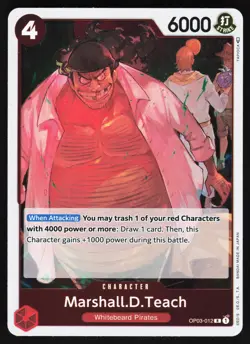 Marshall.D.Teach OP03-012 One Piece TCG Foil R NM - Image 1
