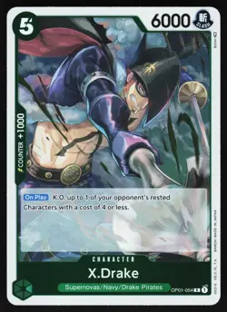 X.Drake (054) OP01-054 One Piece TCG Foil R NM - Image 1