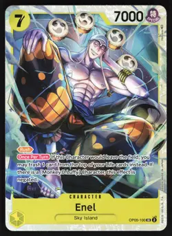 Enel (100) OP05-100 One Piece TCG Foil SR NM - Image 1