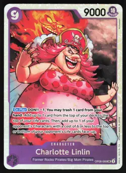 Charlotte Linlin OP08-069 One Piece TCG Foil SR MP *small dent* - Image 1