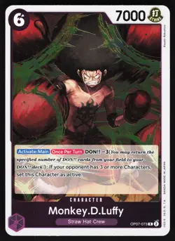 Monkey.D.Luffy (073) OP07-073 One Piece TCG Foil R NM - Image 1