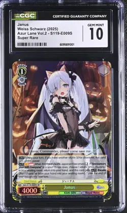 Weiss Schwarz GRADED 2025 Janus S119-E009S Azur Lane 2 SR GM 10 ENG - Image 1