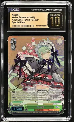 Weiss Schwarz GRADED 2023 Akashi S102-TE44 Azur Lane SP PRISTINE 10 ENG - Image 1