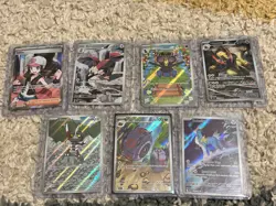 Pokemon IR Full Art Rare Black Bolt/White Flare 7 Cards, English, NM/M Condition - Image 1