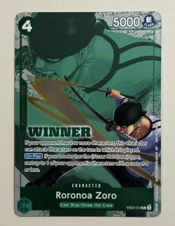 Roronoa Zoro (Winner Pack 2025 Vol. 3) EB02-019 One Piece Promo Card Foil NM - Image 1