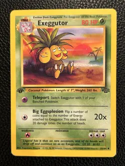 Pokemon TCG Jungle Exeggutor Card Uncommon 1st Edition 35/64 - Image 1