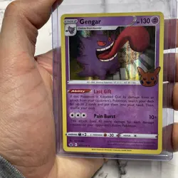 Gengar 2021 Trick Or Trade Halloween Stamp Pokemon TCG Line Holo 057/198 NM Card - Image 1