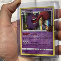 Gengar 2021 Trick Or Trade Halloween Stamp Pokemon TCG Line Holo 057/198 NM Card - Image 2