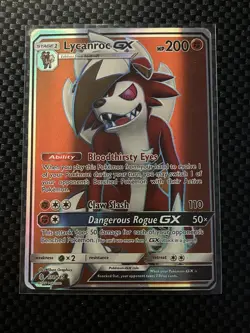 Lycanroc GX Full Art Holo Card 138/145 Sm-Guardians Rising MINT Condition - Image 1