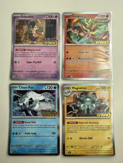 Pokemon Surging Sparks Build & Battle Prerelease Decks Promo Cards (4) - Image 1