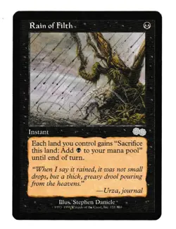 Rain of Filth Urza's Saga Near-mint Uncommon Magic the Gathering - Image 1