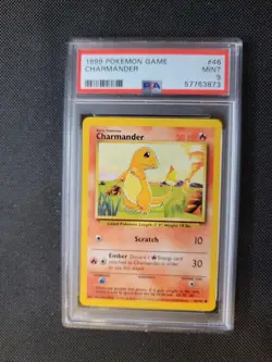1999 Pokemon Game 46 Charmander PSA 9 WoTC - Image 1
