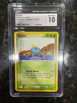 Pokemon 2004 Surskit 76/101 EX Hidden Legends GEM MINT CGC 10 - Image 1