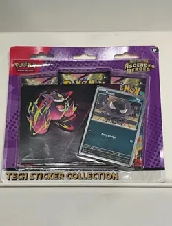 Pokemon TCG: Ascended Heroes Tech Sticker Gastly Factory Sealed Bundle Free Ship - Image 1