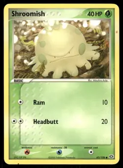 Pokemon Tcg Shroomish #63 Pokemon Emerald LP - Image 1