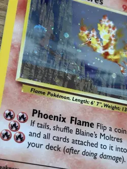 Blaine's Moltres 1/132 Holo Rare Gym Heroes 2000 Pokemon LP #1 *Swirl** - Image 3