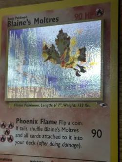 Blaine's Moltres 1/132 Holo Rare Gym Heroes 2000 Pokemon LP #1 *Swirl** - Image 5