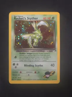 Pokemon TCG Vintage Rocket's Scyther 13/132 GYM Heroes Holo Rare Unlimited - Image 1
