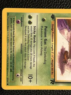 Pokemon TCG Grimer Team Rocket 57/82 Regular 1st Edition Common - Image 3