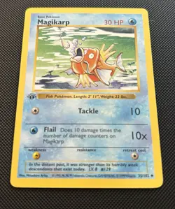 Pokemon TCG Magikarp 1st Edition Shadowless Base Set 35/102 LP/NM - Image 3