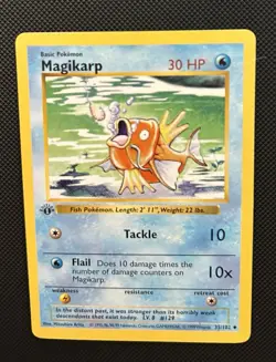 Pokemon TCG Magikarp 1st Edition Shadowless Base Set 35/102 LP/NM - Image 4