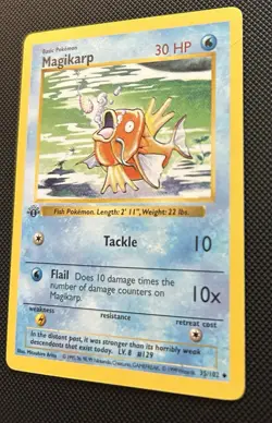 Pokemon TCG Magikarp 1st Edition Shadowless Base Set 35/102 LP/NM - Image 5