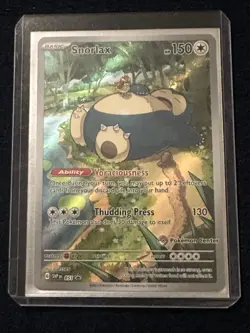 Pokemon TCG Snorlax 151 Promo Pokemon Center Stamped - Image 1