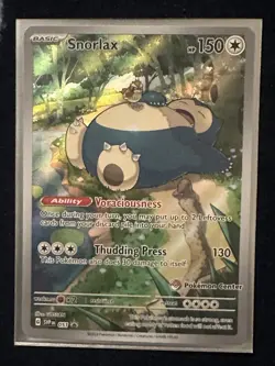 Pokemon TCG Snorlax 151 Promo Pokemon Center Stamped - Image 4