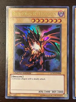 Yugioh Promo Lot LIMITED EDITION HOLO LC01 Red-Eyes, Dark Magician, Blue-Eyes - Image 2
