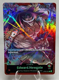 One Piece OP02-001 Edward Newgate/Whitebeard Leader Foil ST 15 - English - Image 1