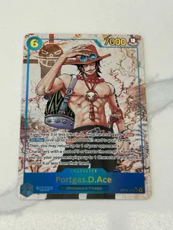One Piece CCG Portgas.D.Ace OP13-119 Parallel Secret Rare Foil 7000 Power Rush - Image 1