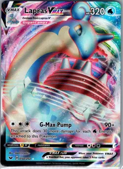 Lapras VMAX 050/202 SWSH01: Sword & Shield Base Set - Pokemon Card - NM - Image 1