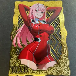 Goddess Story Gold METAL Card - Serial Number #/100! Anime Waifu - Zero Two 2 - Image 4