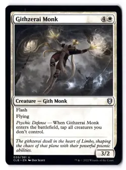 Githzerai Monk NM* Commander Baldur's Gate ENGLISH 020/361 mtg -UnltdCards - Image 1
