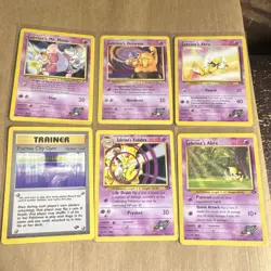 Pokemon TCG Gym Challenge Sabrina's Mr. Mime Drowzee Abra Lot 6 Cards English - Image 1
