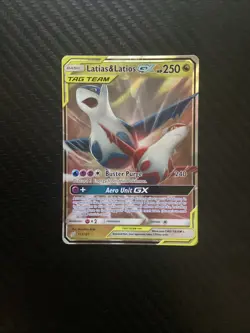 2019 Pokemon Sun Moon Team Up Latias Latios GX Full Art #113/181 NM - Image 1