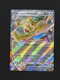 Pokemon TCG TEAM ROCKET’S PERSIAN EX 150/182 Double Rare SV Destined Rivals - Image 1