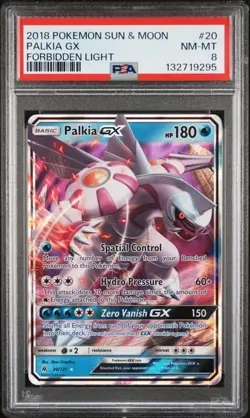 Palkia GX #20 PSA 8 2018 NM-MT Pokemon Sun & Moon Forbidden Light - Image 1