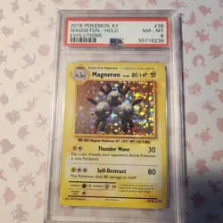 Pokemon Magneton Rare Holo Bleed Error Card XY Evolutions 38/108 Misprint Psa 8 - Image 1
