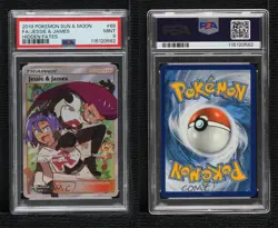 Full Art - Jessie & James Pokemon Sun & Moon Hidden Fates PSA 9 MINT - Image 3