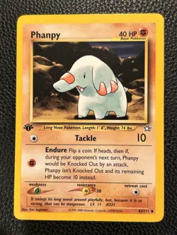 1st Edition Phanpy 43/111 - Neo Genesis - Pokemon NM - Image 1