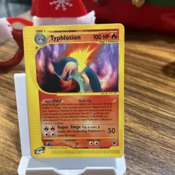 Pokemon TCG Typhlosion Expedition Base Set Card 65/165 Regular Rare LP - Image 1