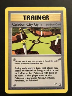 Pokemon Gym Heroes 107/132 - Celadon City Gym (Uncommon) English LP - Image 1