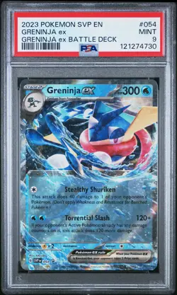2023 POKEMON SVP EN-SV BLACK STAR PROMO #054 GRENINJA EX PSA 9 - Image 1