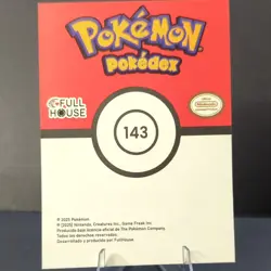 2025 POKEMON POKEDEX Kanto #143 SNORLAX Peru Edition Gold Holo Foil - Image 2