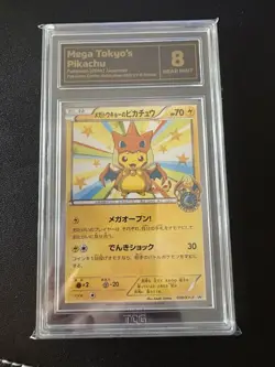 2014 POKEMON JPN XY PROMO #98 MEGA TOKYO'S PIKACHU TCG 8 - Image 1