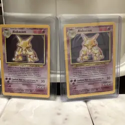 Alakazam Base Set common Edition Holo Pokemon TCG 2 Cards English 1999 - Image 1