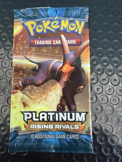 1x Pokemon Platinum Rising Rivals Empty Booster Pack Houndoom Art WRAPPER ONLY - Image 1